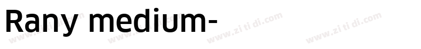 Rany medium字体转换